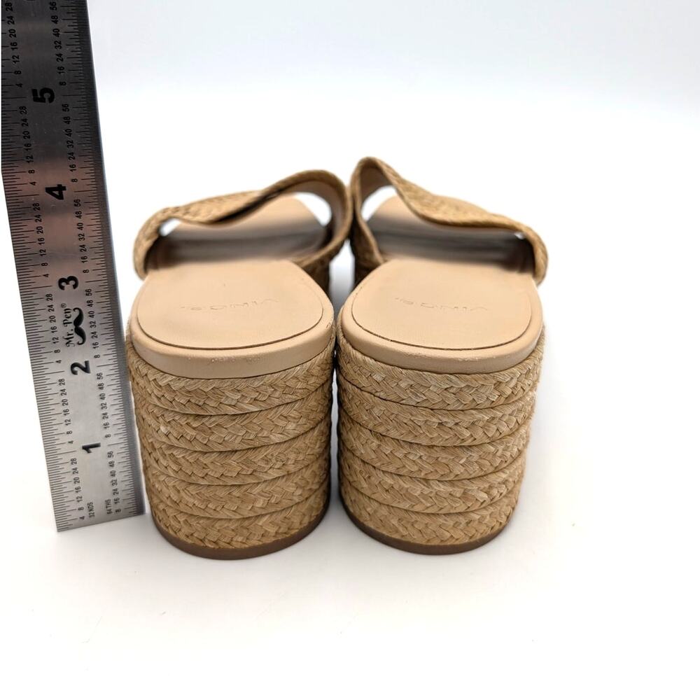 Vince Margo Platform Heel Sandals Women's Toasted Wheat Size US6.5M EU36.5 - Picture 4 of 11